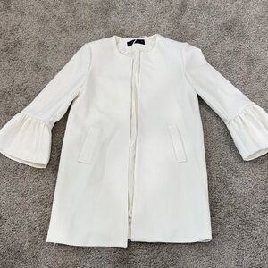 Zara Cream Bell-Sleeve Coat
